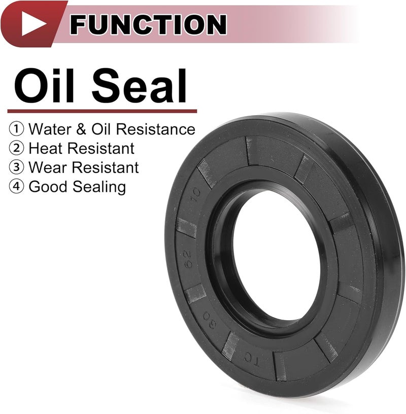 HEROFFIX 5 Pcs Rotary Shaft Seal High Pressure Oil Seal 30x62x10mm Black Nitrile 70 Durometer Rubber - Image 3